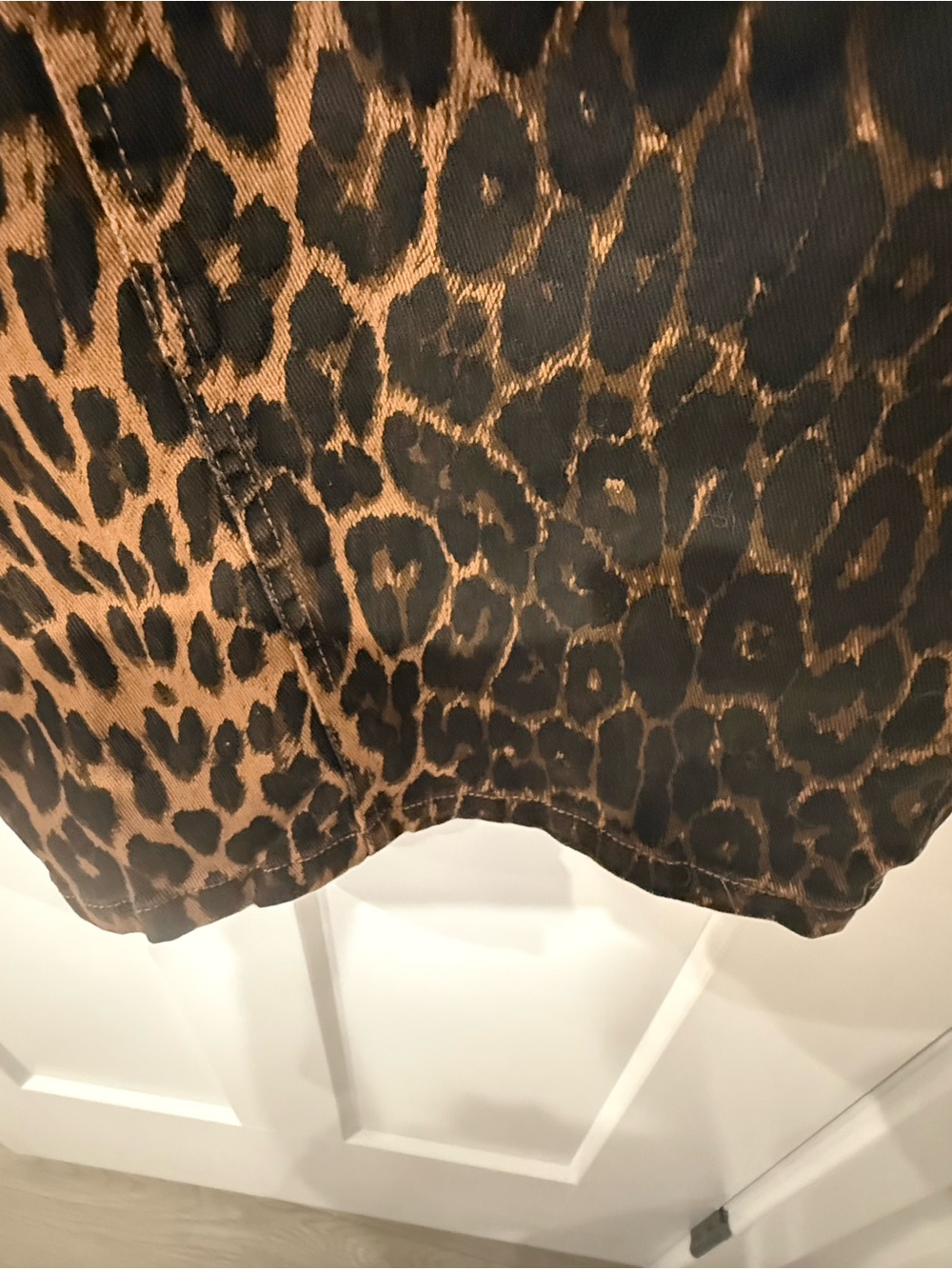 Leopard-Print Wide-Leg Pants in Brown by Mable - Picture 6 of 6